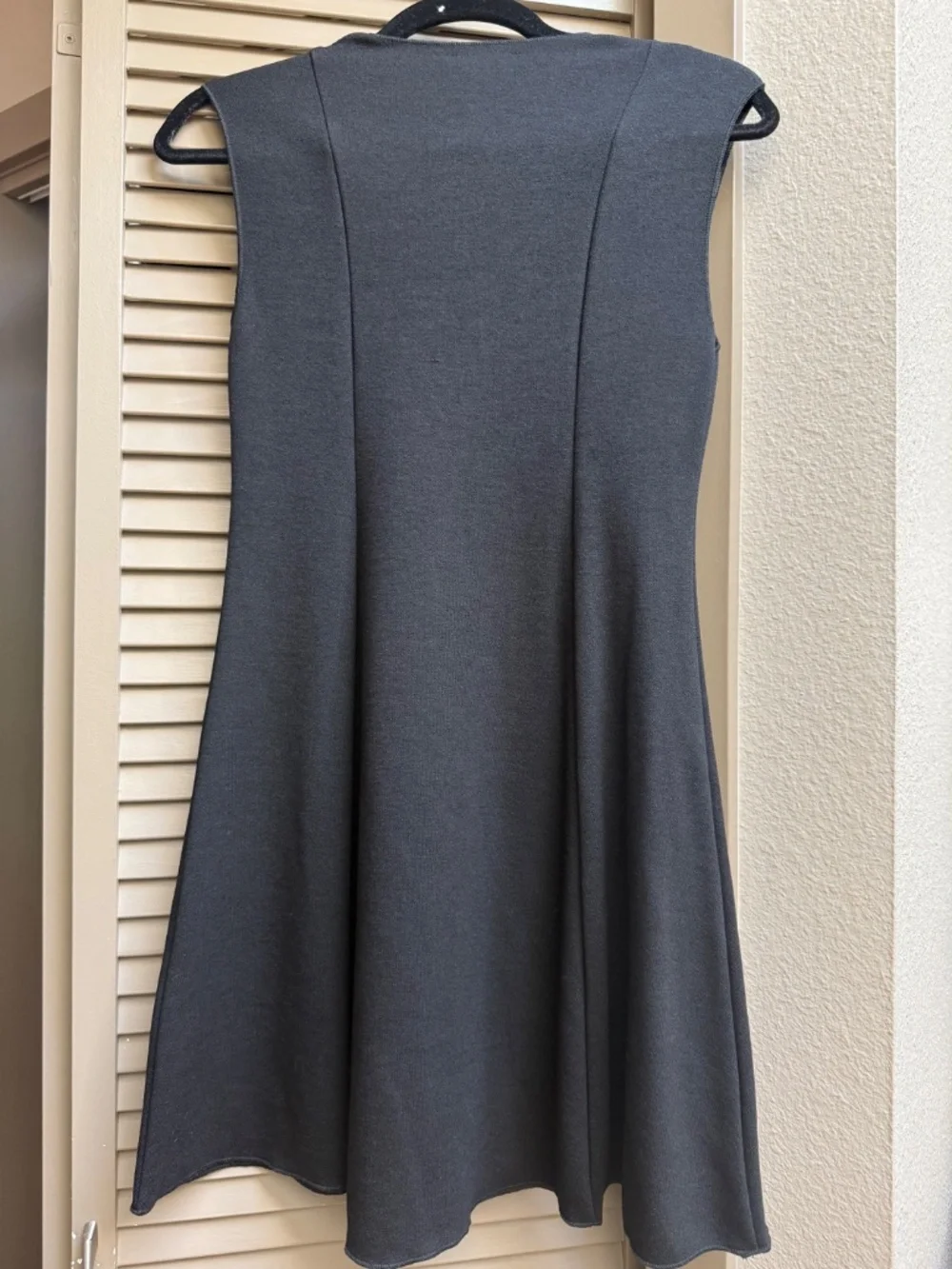ZARA Black Stretch Knit Skater Fit & Flare Dress
